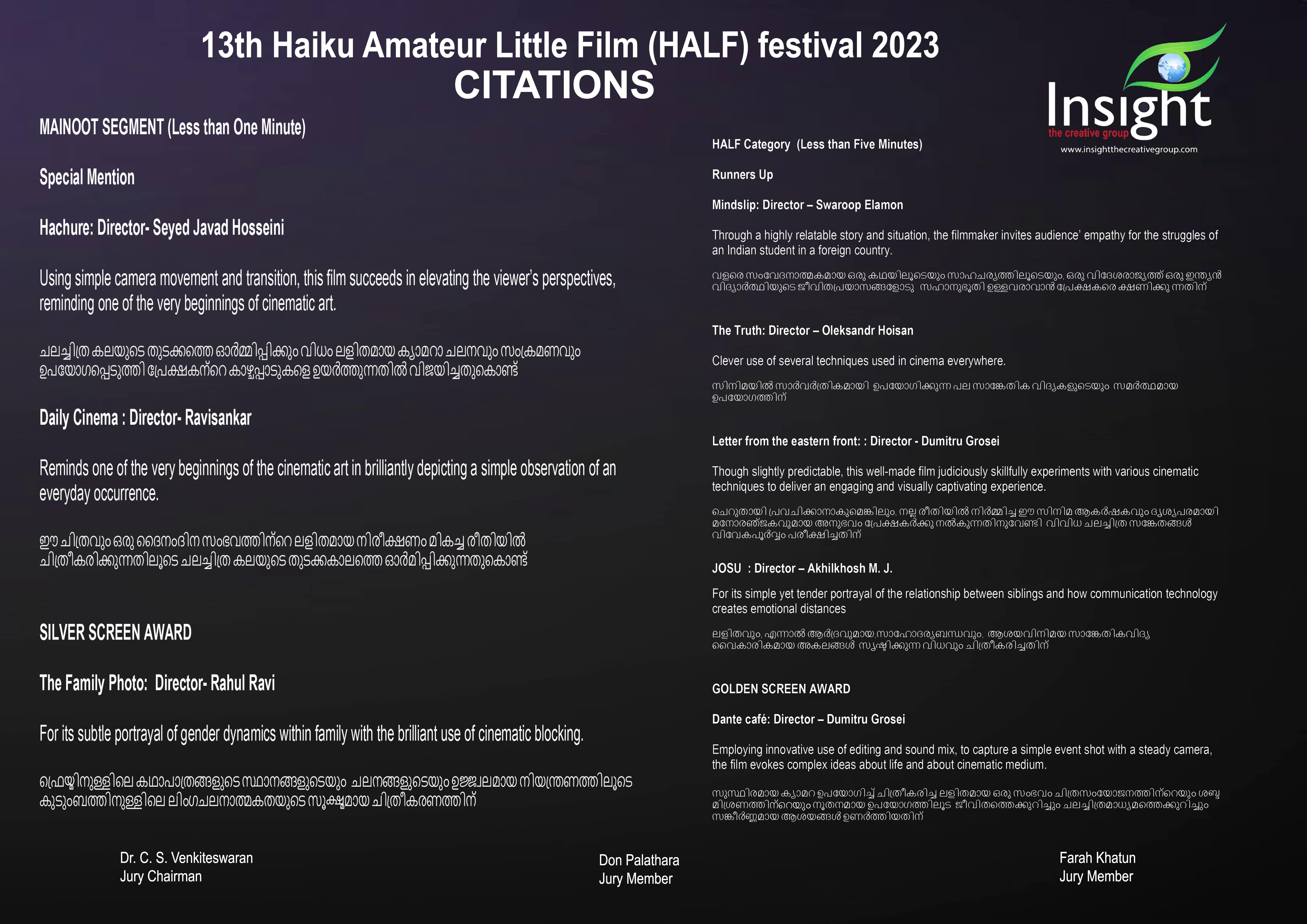 Half festival insight